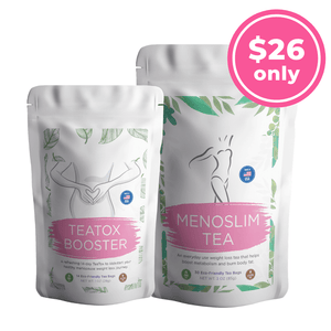 LIMITED TIME OFFER: 1 MORE Pouch of MenoSlim Tea + 1 FREE TeaTox Booster